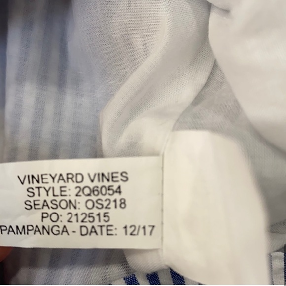 VINEYARD VINES NWT Blue Seersucker Swing Dress - Picture 6 of 7